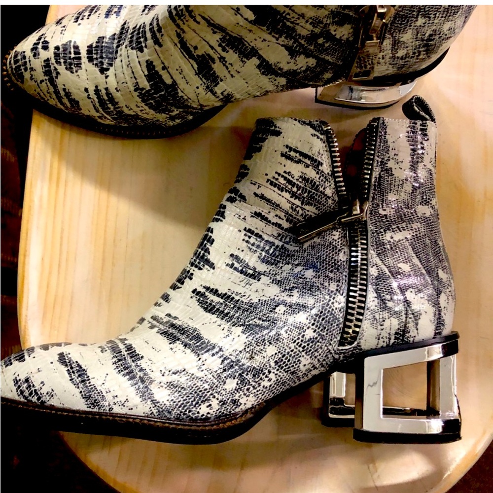 Jeffrey Campbell snake print bootie